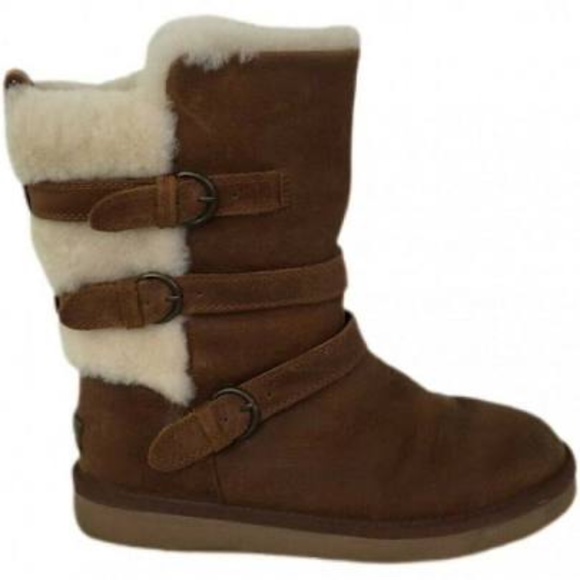 UGG Other - UGG Becket 3 buckle boot leather chestnut kids 4